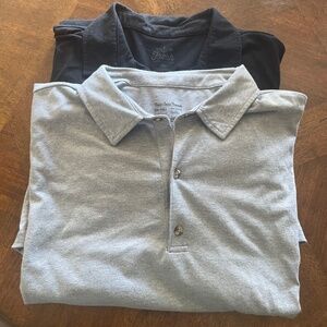 Fresh Clean Threads Mens Polo Shirts (2) size 2XLT in grey and black